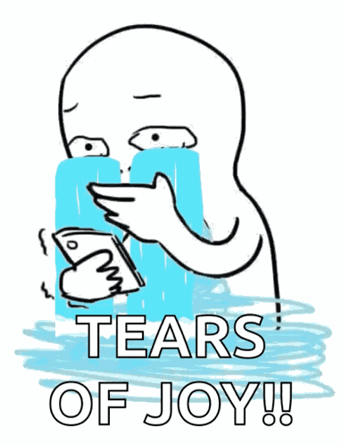 Crying Happy GIF