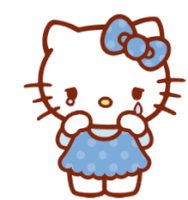 Crying Hello Kitty Sad Hello Kitty Sticker