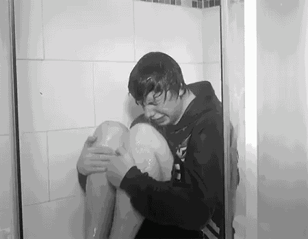 Crying In The Shower GIF