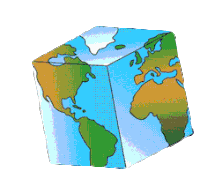Cube Earth Revolving Sticker