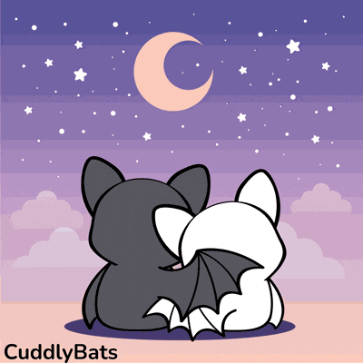 Cuddly Bats Cuddling GIF