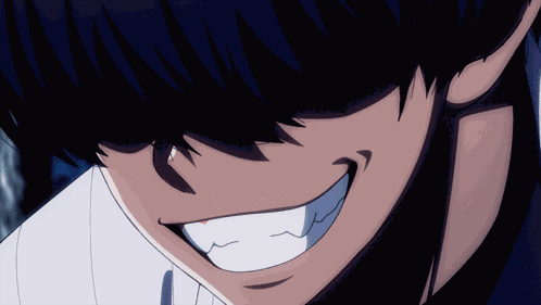 Cute Anime Boy Evil Grin GIF