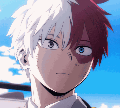 Cute Anime Boy Shoto Todoroki GIF