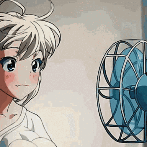 Cute Anime Fan GIF