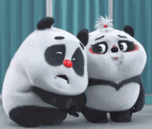 Cute Panda Im So Scared GIF