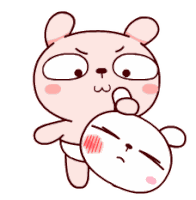 Cute Rabbit Emoji Beating Sticker