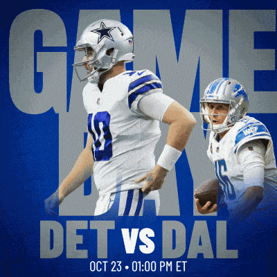 Dallas Cowboys Vs. Detroit Lions Pre Game GIF