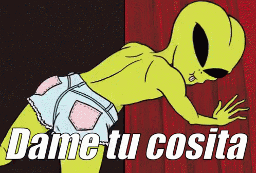 Dame Tu Cosita Alien Verde Bailandio GIF