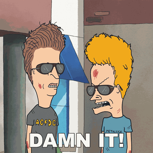 Damn It Beavis GIF