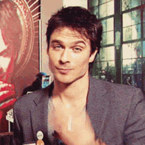 Damon Salvatore Blowing A Kiss GIF