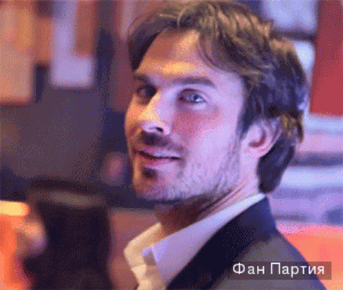 Damon Salvatore Winking GIF