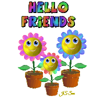 Dancing Flowers Messages For Friends Sticker