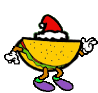 Dancing Taco Christmas Taco Sticker