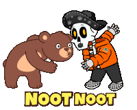 Dancing Together Bones Sticker