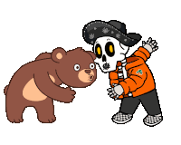 Dancing Together Bones Sticker