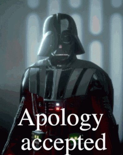 Darth Vader Apology Accepted GIF