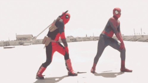 Deadpool Spiderman GIF