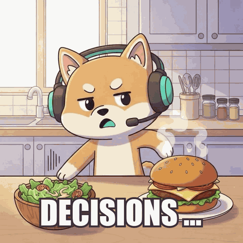 Decisions Salad Or Burger GIF