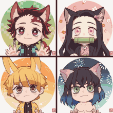 Demon Slayer Cute Animals GIF