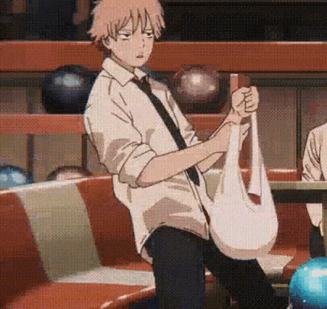 Denji Bowling Ball Chainsaw Man GIF
