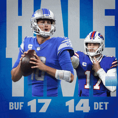 Detroit Lions (14) Vs. Buffalo Bills (17) Half-time Break GIF