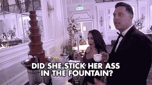 Did She Stuck Her Ass In The Fountain Asking GIF