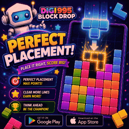 Digi 995 Block Drop Perfect Placement GIF