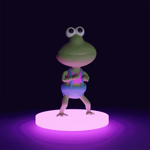 Disco Dancing Frog GIF