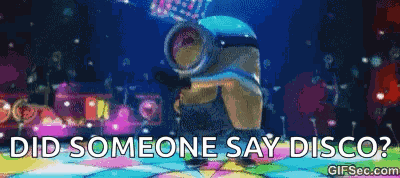 Disco Minions GIF