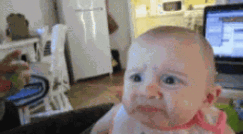 Disgusted Baby GIF