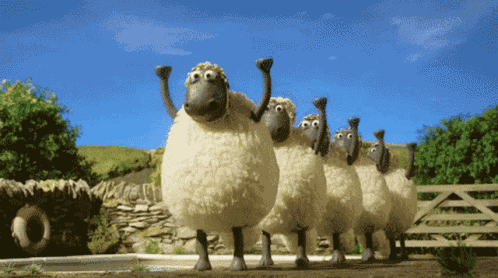 Dive Jump Obrecht Sheep Five Fence GIF