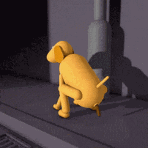 Dog Pooping GIF