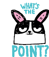 Dog Saying What'S The Point Sticker