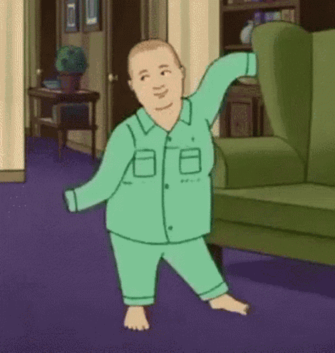 Doing His Happy Dance Bobby Hill GIF