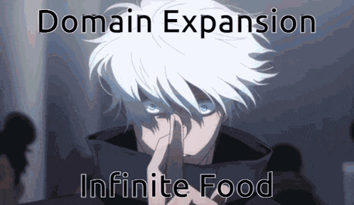 Domain Expansion Infinite Food GIF