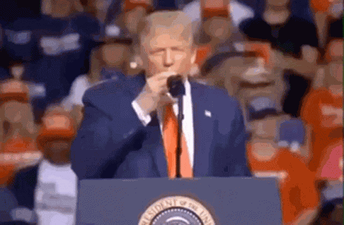Donald Trump Drinking GIF