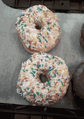Donuts Vanilla Dip Donut GIF