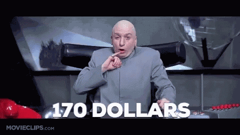 Dr Evil 170dollars GIF