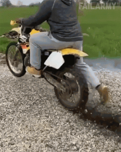 Dragged Motocycle Ride Fail GIF
