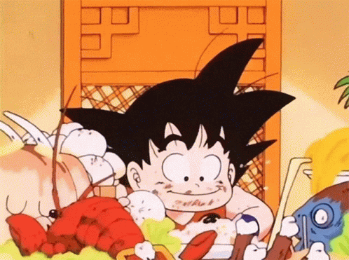 Dragon Ball Eating GIF