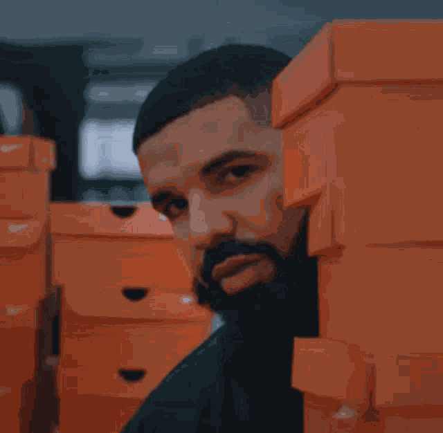 Drake Peeking GIF