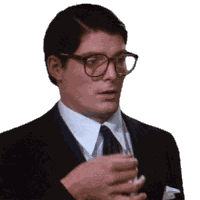 Drinking Gesture Clark Kent Sticker