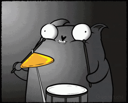 Drums Cat GIF