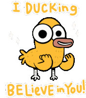 Ducking Cute Duck Sticker
