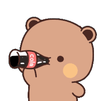 Dudu Drinking Coke Dudu Funny Sticker