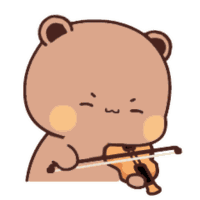 Dudu Playing Voilin Music Sticker