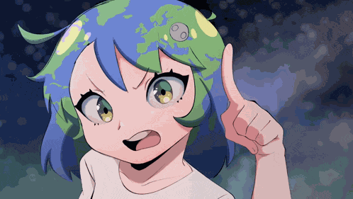 Earth Chan Nuh Uh GIF