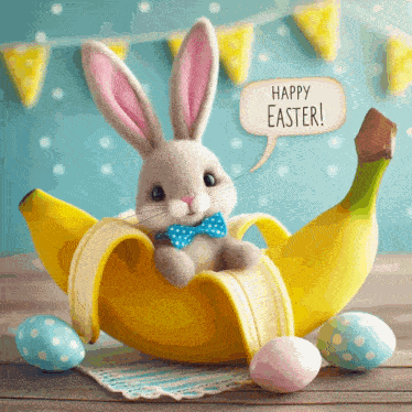 Easter Bunny Greeting Card GIF