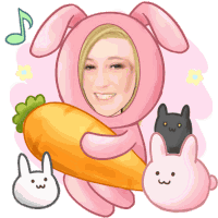 Easter Bunny Happy Easter Sticker