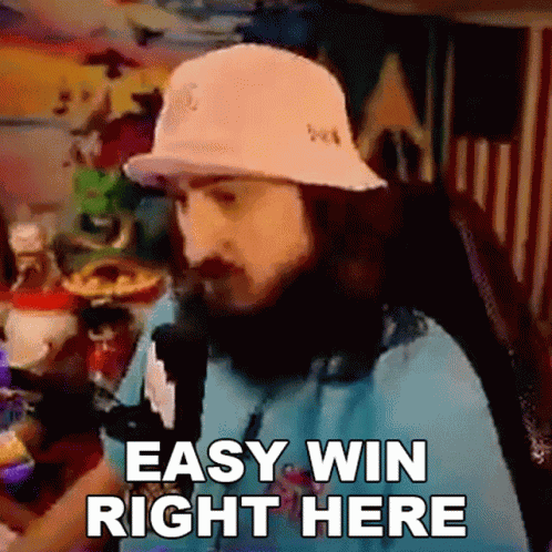Easy Win Right Here Godku GIF